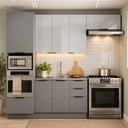 Ver imagem 1 de Cozinha Lumina Completa 260 cm X 60 cm X 240 cm Paneleiro para Forno e Micro Balcão sem Tampo 4