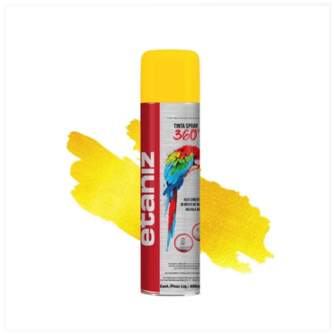Tinta Spray Uso Geral Amarelo 210g/400ml Tinta Spray Uso Geral Amarelo 210g / 400ml