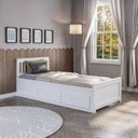 Ver imagem 1 de Cama Solteiro 03 Gavetas - Madeira Maciça Branco