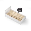 Ver mais imagens de Cama Solteiro 03 Gavetas - Madeira Maciça Branco