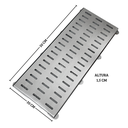 Ver imagem 2 de Grelha Pluvial Quintal 20x50 Inox 304 com Tela Anti Barata