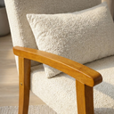 Ver imagem 2 de Kit 2 Poltrona Jade Boucle Almofada Estofada Sala de Estar Moderna Decorativa:cru