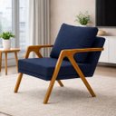 Ver imagem 3 de Conjunto 2 Poltronas Decorativa Mona Luxo Sala de Estar e Decoração:azul