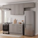 Ver imagem 1 de Cozinha Compacta Modulada 100% MDF 4 Peças sem Tampo Cinza Americana