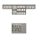 Ver imagem 6 de Cozinha Compacta Modulada 100% MDF 4 Peças sem Tampo Cinza Americana