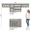 Ver imagem 5 de Cozinha Compacta Modulada 100% MDF 4 Peças sem Tampo Cinza Americana