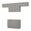 Ver imagem 4 de Cozinha Compacta Modulada 100% MDF 4 Peças sem Tampo Cinza Americana