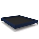 Ver imagem 1 de Cama Queen Base Box 158x198cm Pés de Ferro Cold P02 Veludo Azul - Mpozenato
