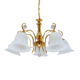 Lustre Ellen Dourado com 5 Braços 60x35 Adn - 1