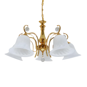 Lustre Ellen Dourado com 5 Braços 60x35 Adn