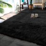 Tapete para Sala Confortável de Pêlo Alto 2,00M x 1,40M Várias Cores Casen Cor: Preto - 1