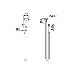 Ducha Higiênica Lorenzetti Loren Studio 1984 B37 com Registro Preta - 4 Ducha Higiênica Lorenzetti Loren Studio 1984 B37 com Registro Preta - 4