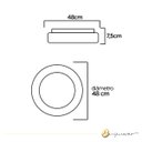 Ver imagem 6 de Plafon New Space 40w Led Multicor 48cm Preto 2078