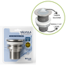 Valvula de Escoamento 1 1/4" Inox + Plastico Tampa Silicone - 4