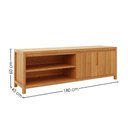 Ver imagem 3 de Rack para Tv 70 Pol Madeira Macica Taeda 2 Portas 180 Cm 1552n Rustico Claro Festra