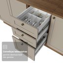 Ver imagem 6 de Balcão de Cozinha 40 cm 3 Gavetas (sem Tampo) Rustic/Crema Vik Madesa