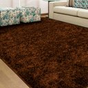 Ver imagem 1 de Tapete de Quarto/Sala Foffo Felpudo Tamanhos e Cores Variadas Casen Cor: Marrom;Tamanho: 100x140cm
