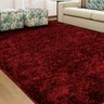 Tapete de Quarto/Sala Foffo Felpudo Tamanhos e Cores Variadas Casen Cor: Vermelho;Tamanho: 100x140cm - 1