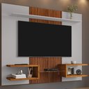Ver imagem 2 de Painel Suspenso Tv 55 Polegadas 163 Cm Atlas Bechara Off White Naturalle