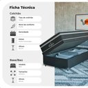Ver imagem 5 de Cama Box Baú Solteiro Preto + Colchão Paris Molas Preto Suede Preto/preto