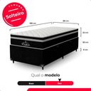 Ver imagem 6 de Cama Box Baú Solteiro Preto + Colchão Paris Molas Preto Suede Preto/preto