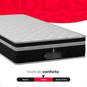 Ver mais imagens de Cama Box Baú Solteiro Preto + Colchão Paris Molas Preto Suede Preto/preto
