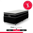 Ver imagem 7 de Cama Box Baú Solteiro Preto + Colchão Paris Molas Preto Suede Preto/preto