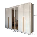Ver imagem 4 de Guarda-roupa Casal Saint 6 Portas 6 Gavetas com Espelho Branco - Panorama Móveis