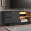 Ver imagem 6 de Rack para TV até 65 Polegadas 180cm com LED Aurora Mel/Grafite Yescasa