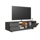 Ver imagem 5 de Rack para TV até 65 Polegadas 180cm com LED Aurora Mel/Grafite Yescasa