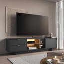 Ver imagem 1 de Rack para TV até 65 Polegadas 180cm com LED Aurora Mel/Grafite Yescasa