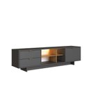 Ver imagem 2 de Rack para TV até 65 Polegadas 180cm com LED Aurora Mel/Grafite Yescasa