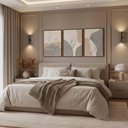 Ver imagem 5 de Kit 3 Quadros Casal Linhas Curvas Moldura:castanho