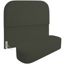 Ver imagem 1 de Cabeceira Cama Box Casal 140cm Lanna com Puff Recamier Doha W01 Linho Verde Musgo - Lyam Decor