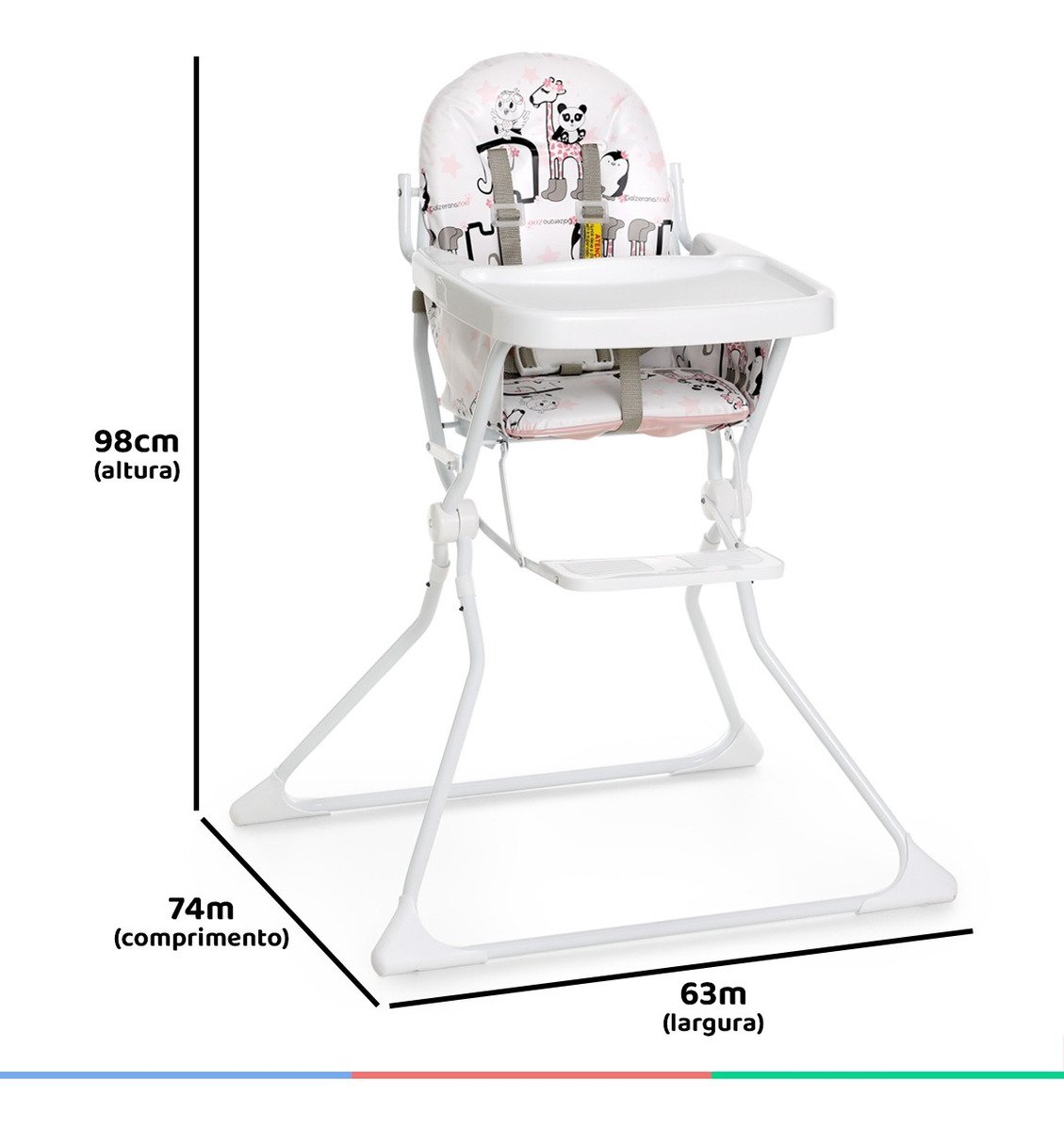 Cadeira Alta De Bebê Para Alimentação Refeição Até 23 Kg Nick Real