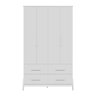Guarda Roupa Infantil Peroba Guti Retro 4 Portas Liso Branco - 2