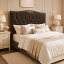 Ver imagem 1 de Cabeceira Cama Casal Queen Greta 160cm Estofada Suede Design Clássico