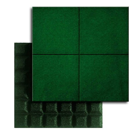 Piso de Borracha Olympic Play 40mm - 1,00x1,00m - Verde