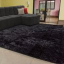 Ver imagem 3 de Tapete para Sala Peludo Formato Retangular 1,40x1,00M Preto Casen