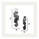 Ver imagem 3 de Kit Decoração 02 Esculturas Parede Abstrato Sala Hall Escritório Loja Home Decor Prateado