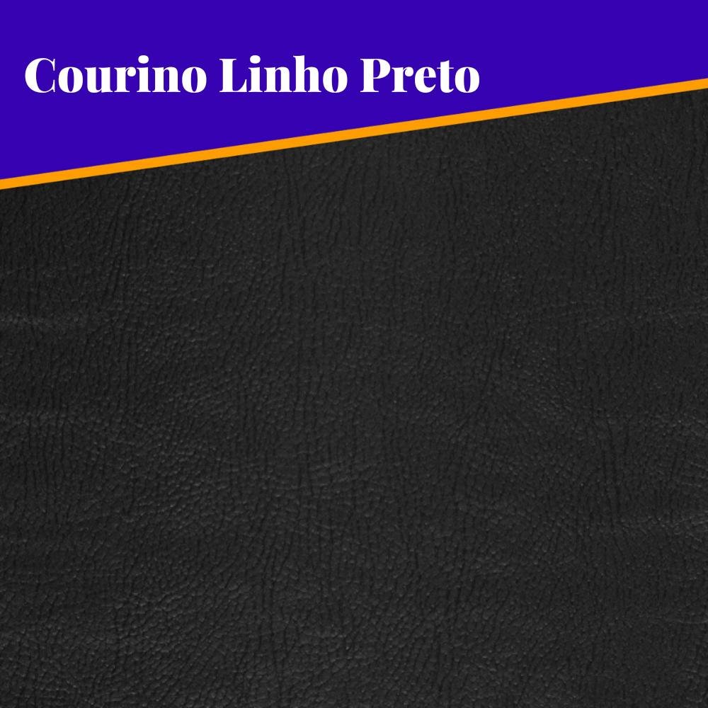 Bicama Box Baú 88x188 Courino Linho Preto com Colchão Airtech Ortobom - 3