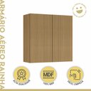 Ver imagem 5 de Armário Aéreo Rainha Ripado Nesher MDF 2 Portas Nature