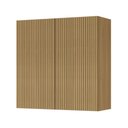 Ver imagem 1 de Armário Aéreo Rainha Ripado Nesher MDF 2 Portas Nature