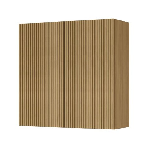 Armário Aéreo Rainha Ripado Nesher MDF 2 Portas Nature