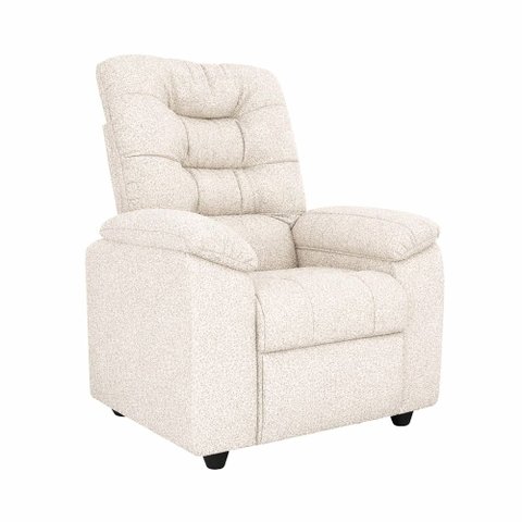 Poltrona Marfim Reclinável Boucle Off White - Sallar Home