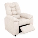 Ver imagem 6 de Poltrona Marfim Reclinável Boucle Off White - Sallar Home