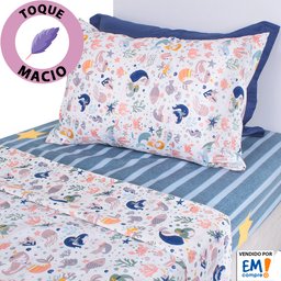 Jogo de Cama Solteiro Lençol Infantil 3 Peças Estampado BF Colchões - 4