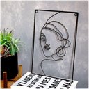 Ver imagem 5 de Enfeite De Metal De Parede Preto Rosto Mulher 30X20X1cm