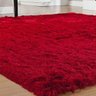 Tapete para Sala Yoga Macio Felpudo Retangular 200x140cm Vermelho Casen - 2