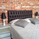 Ver imagem 1 de CABECEIRA PAINEL VINTAGE CORINO MARROM QUEEN 160 X 60 RBL